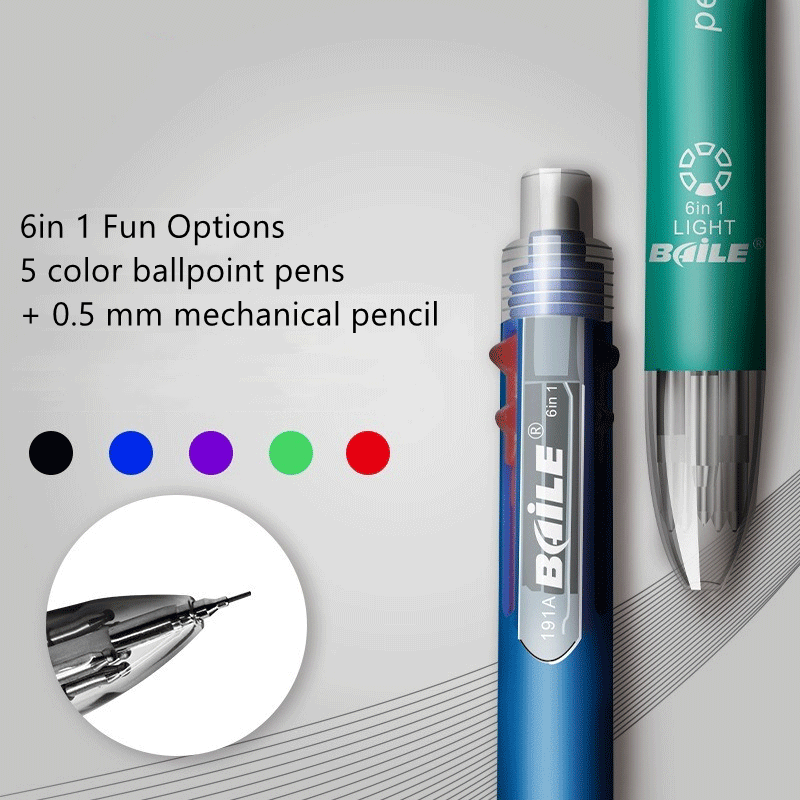 6 in 1 MultiColor Pen Ballpoin - огляд і ціна Staedtler Pencil Lumocolor