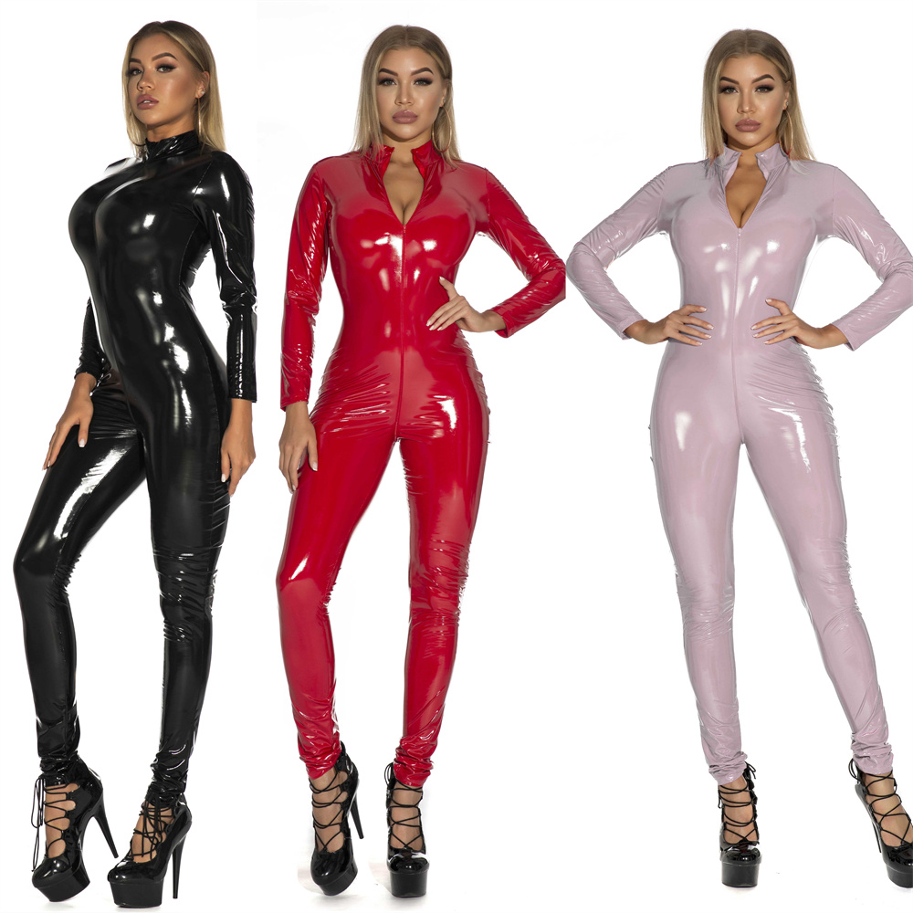 Women Sexy Shiny PU Faux Leath - огляд і ціна Sewing Latex