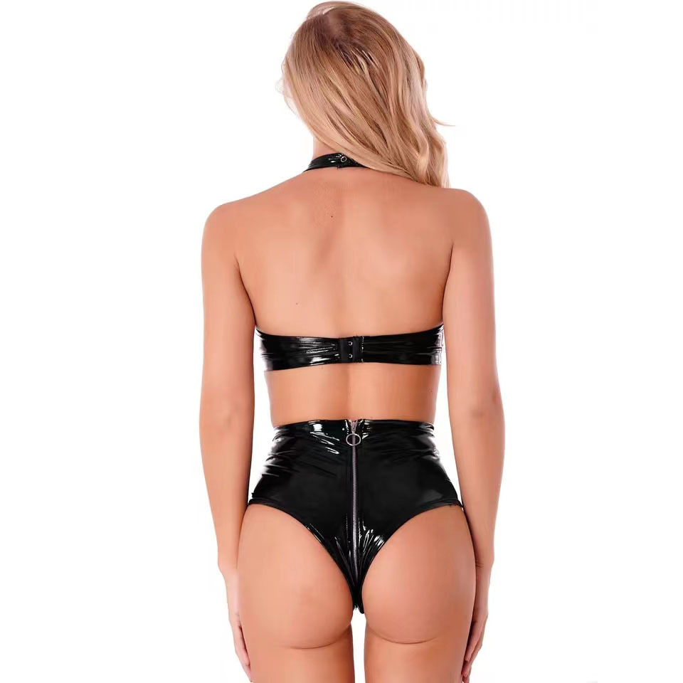 Sexy Black Shiny Pu Latex Leat - огляд і ціна Sewing Latex