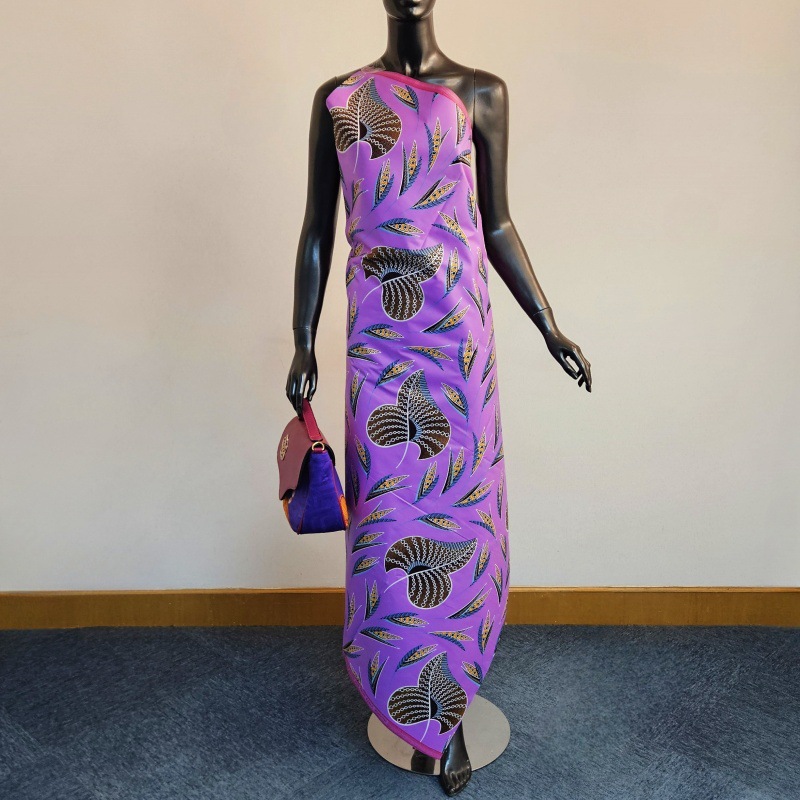 46Inch * 6Yards Purple African - огляд і ціна Sewing Batik Fabric